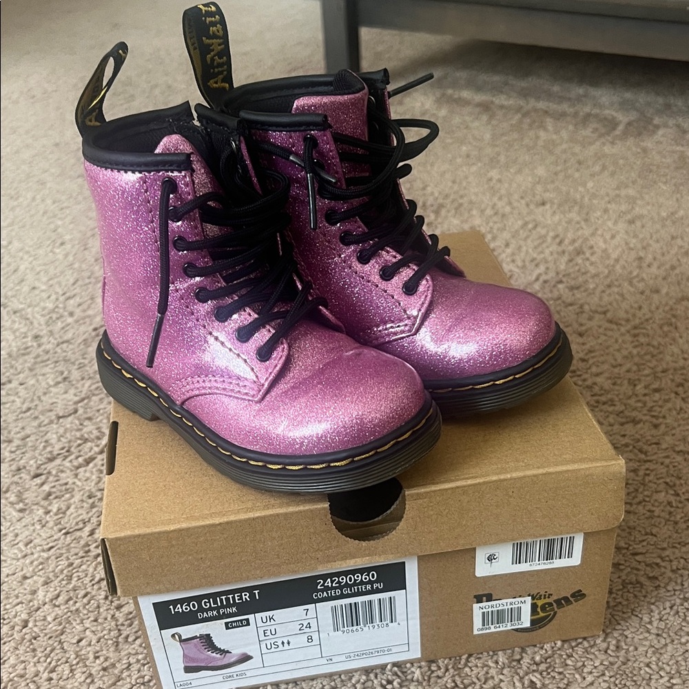 Dr. Martens Sparkly Pink Boots